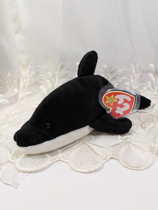 Ty Beanie baby - Splash The Whale (8in) Non - mint Tag - Vintage Beanies Canada