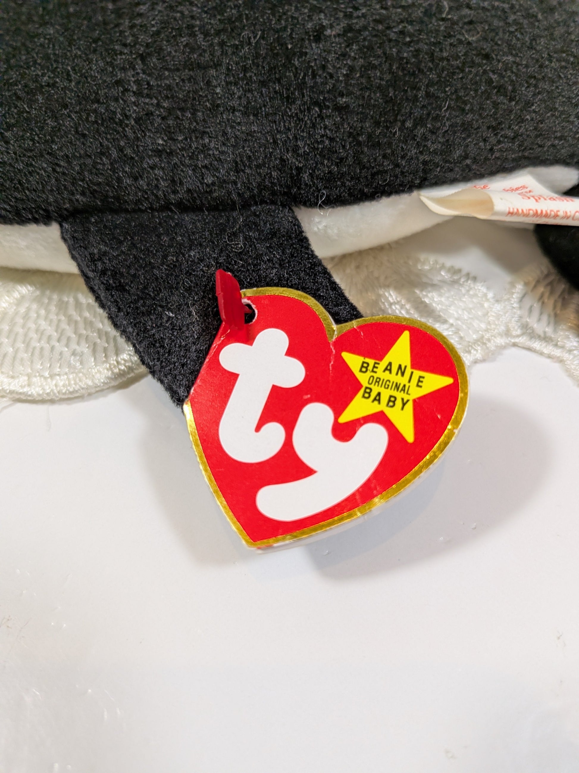 Ty Beanie baby - Splash The Whale (8in) Non - mint Tag - Vintage Beanies Canada