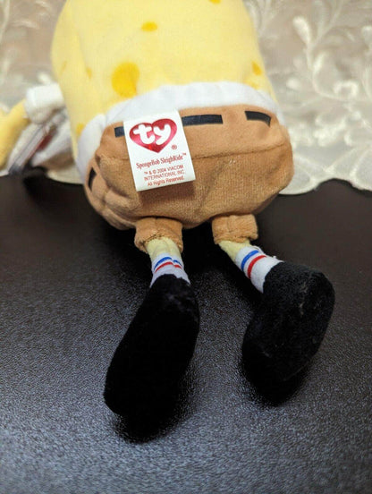 Ty Beanie Baby - SpongeBob Sleighride Dressed Up Like Christmas Reindeer (10in) - Vintage Beanies Canada