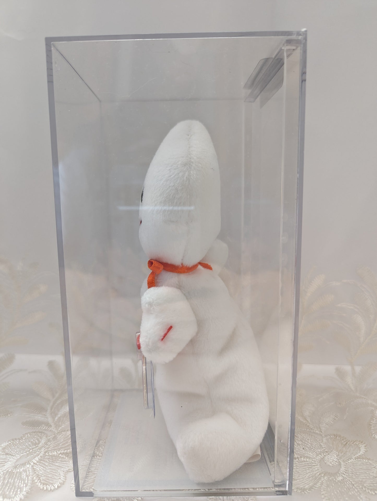 Ty Beanie Baby - Spooky The Ghost (8in) *Rare* AUTHENTICATED 3rd Gen Hang Tag, 2nd Gen Tush Tag - Vintage Beanies Canada