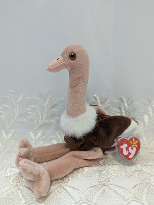 TY Beanie Baby - Stretch the Ostrich (6.5in) - Vintage Beanies Canada