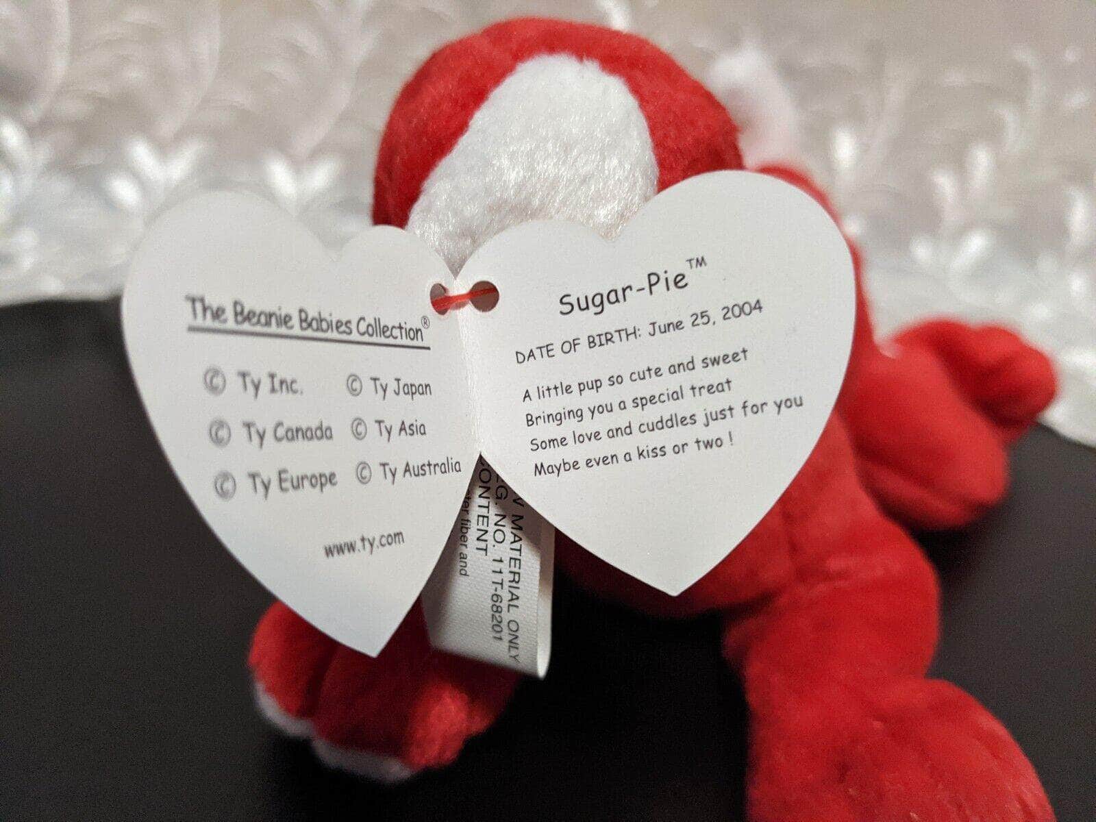 TY Beanie Baby - Sugar Pie the Valentine's Day Puppy Dog (7in) - Vintage Beanies Canada