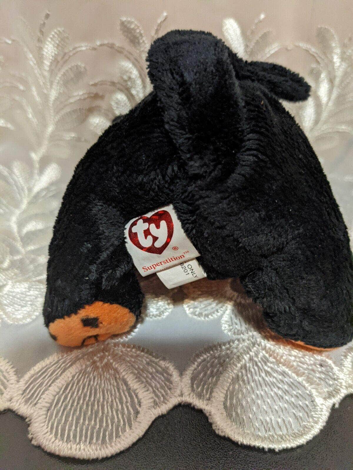 Ty Beanie Baby - Superstition The Halloween Cat With Pumpkin (5in) Near Mint - Vintage Beanies Canada