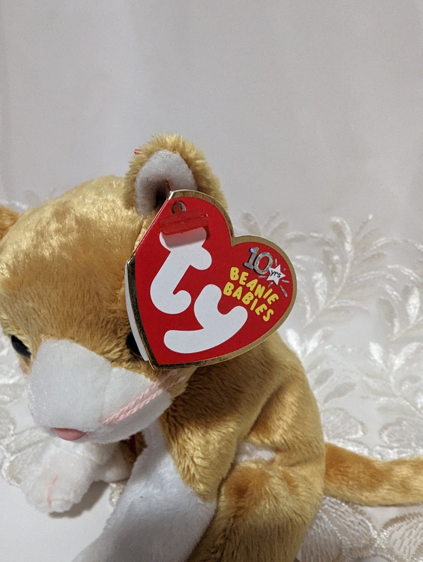 Ty Beanie Baby - Tangles The Orange Cat (7in) - Vintage Beanies Canada