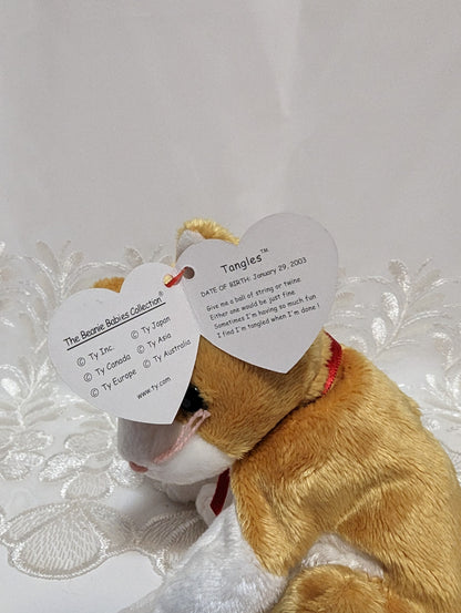 Ty Beanie Baby - Tangles The Orange Cat (7in) - Vintage Beanies Canada