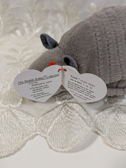 Ty Beanie Baby - Tank The Armadillo (6in) - Vintage Beanies Canada