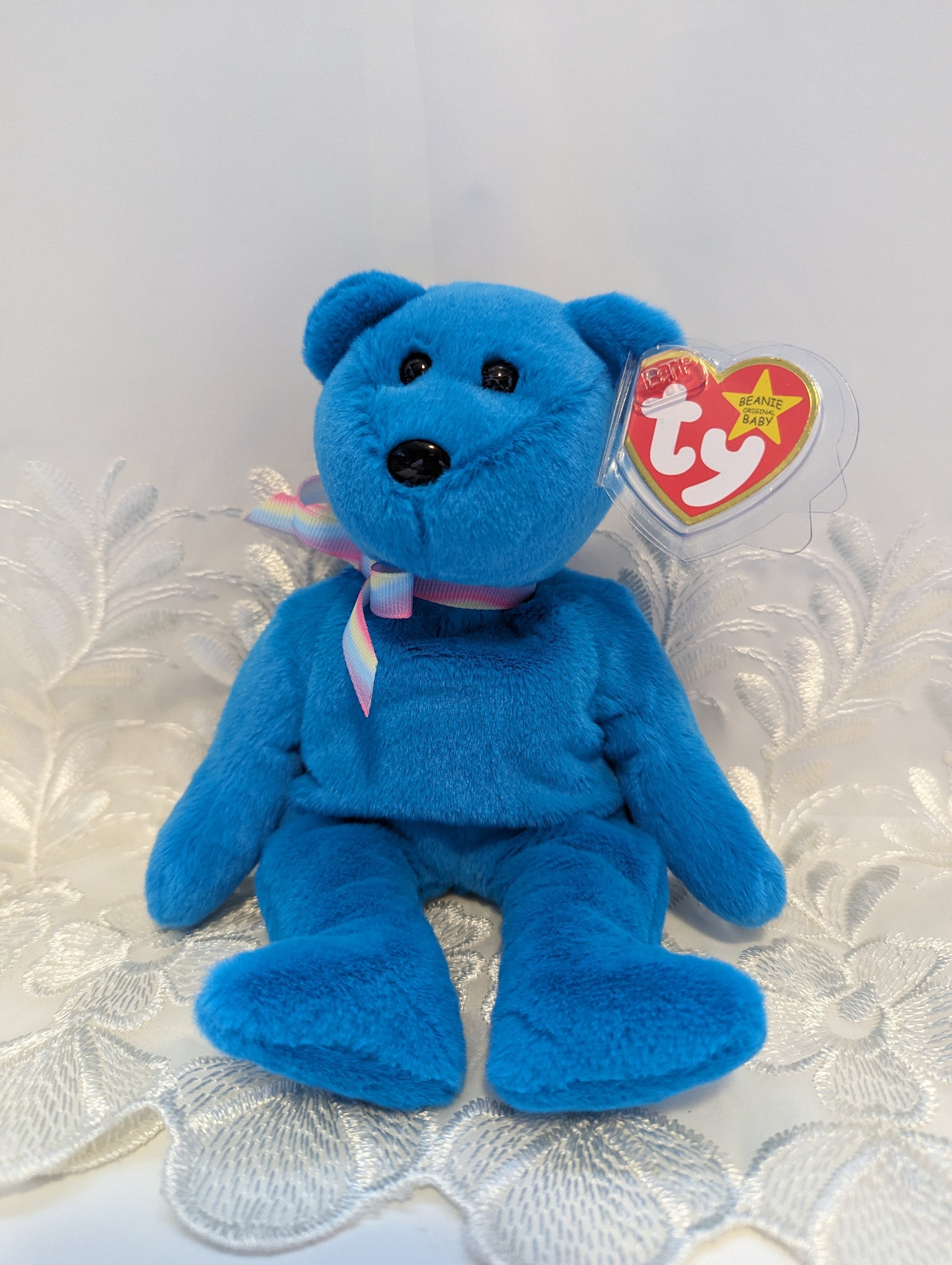 Ty Beanie Baby - Teddy II The Blue Teddy Bear (8in) 30th Anniversary - Vintage Beanies Canada