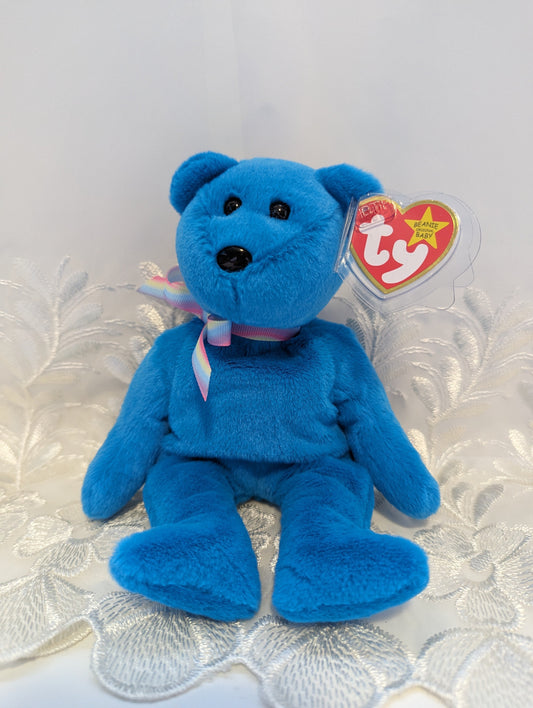 Ty Beanie Baby - Teddy II The Blue Teddy Bear (8in) 30th Anniversary - Vintage Beanies Canada