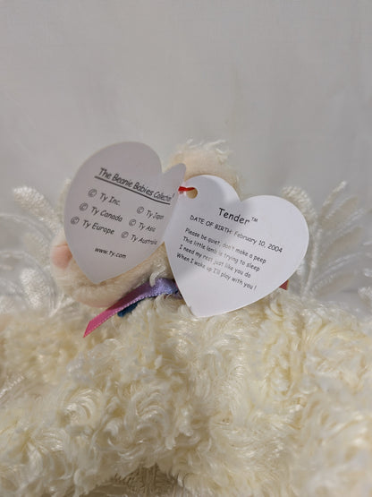 Ty Beanie Baby - Tender The Lamb (7in) Creased Tag - Vintage Beanies Canada