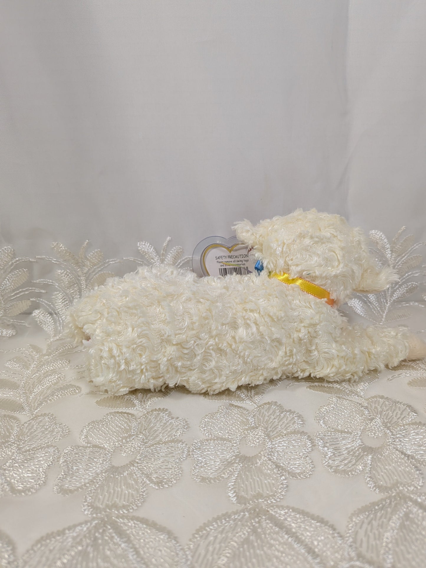 Ty Beanie Baby - Tender The Lamb (7in) Creased Tag - Vintage Beanies Canada