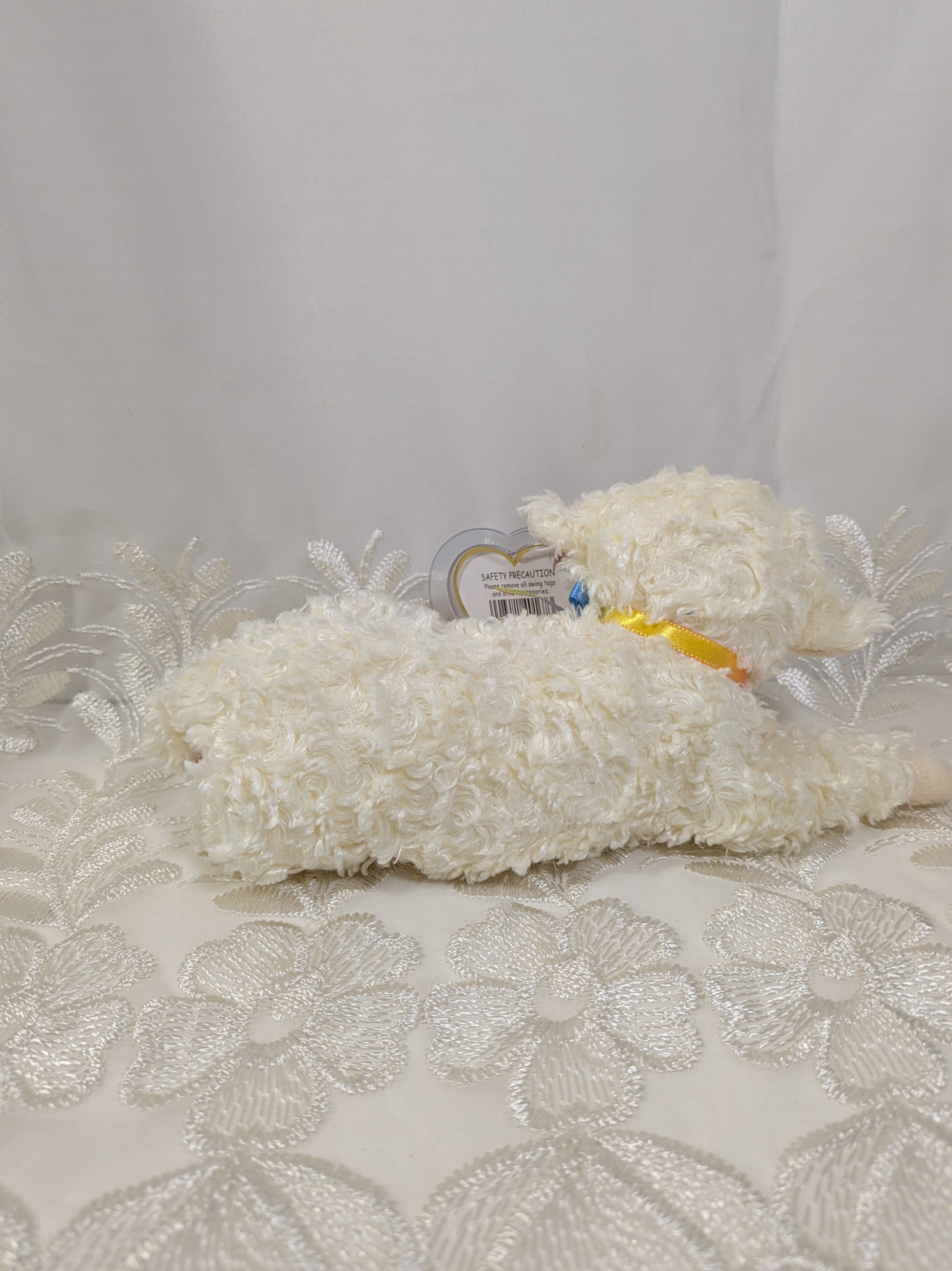 Ty Beanie Baby - Tender The Lamb (7in) Creased Tag - Vintage Beanies Canada