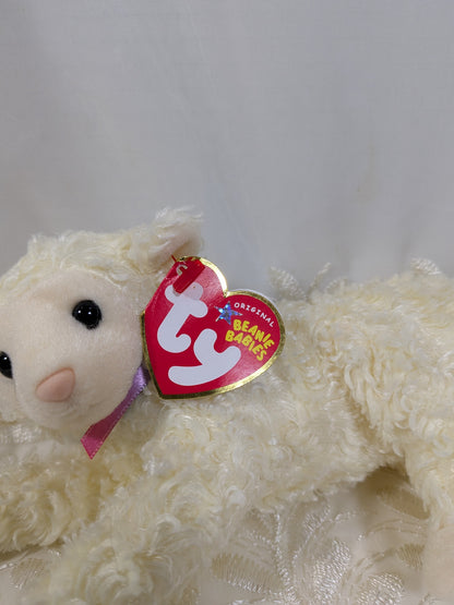 Ty Beanie Baby - Tender The Lamb (7in) Creased Tag - Vintage Beanies Canada