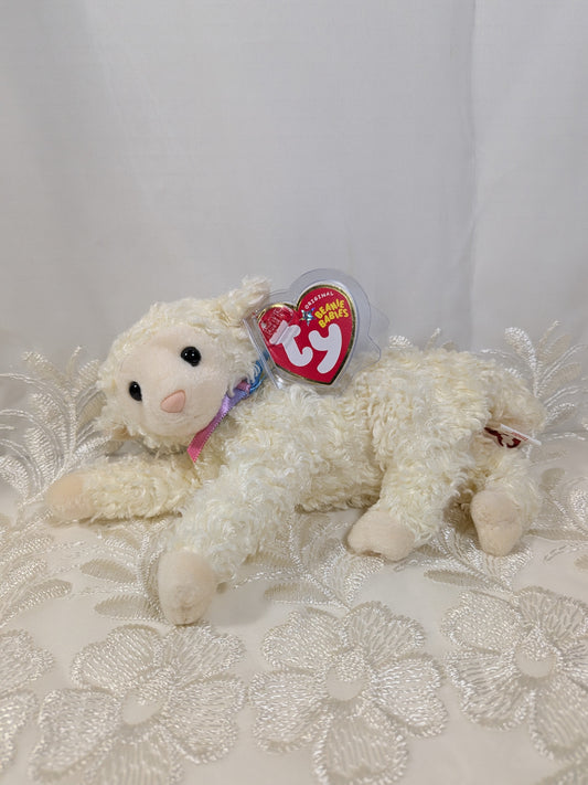Ty Beanie Baby - Tender The Lamb (7in) Creased Tag - Vintage Beanies Canada