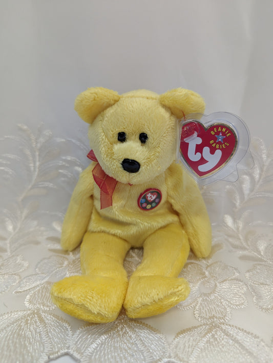 Ty Beanie Baby - Tradee The Yellow Bear (8.5in) - Vintage Beanies Canada