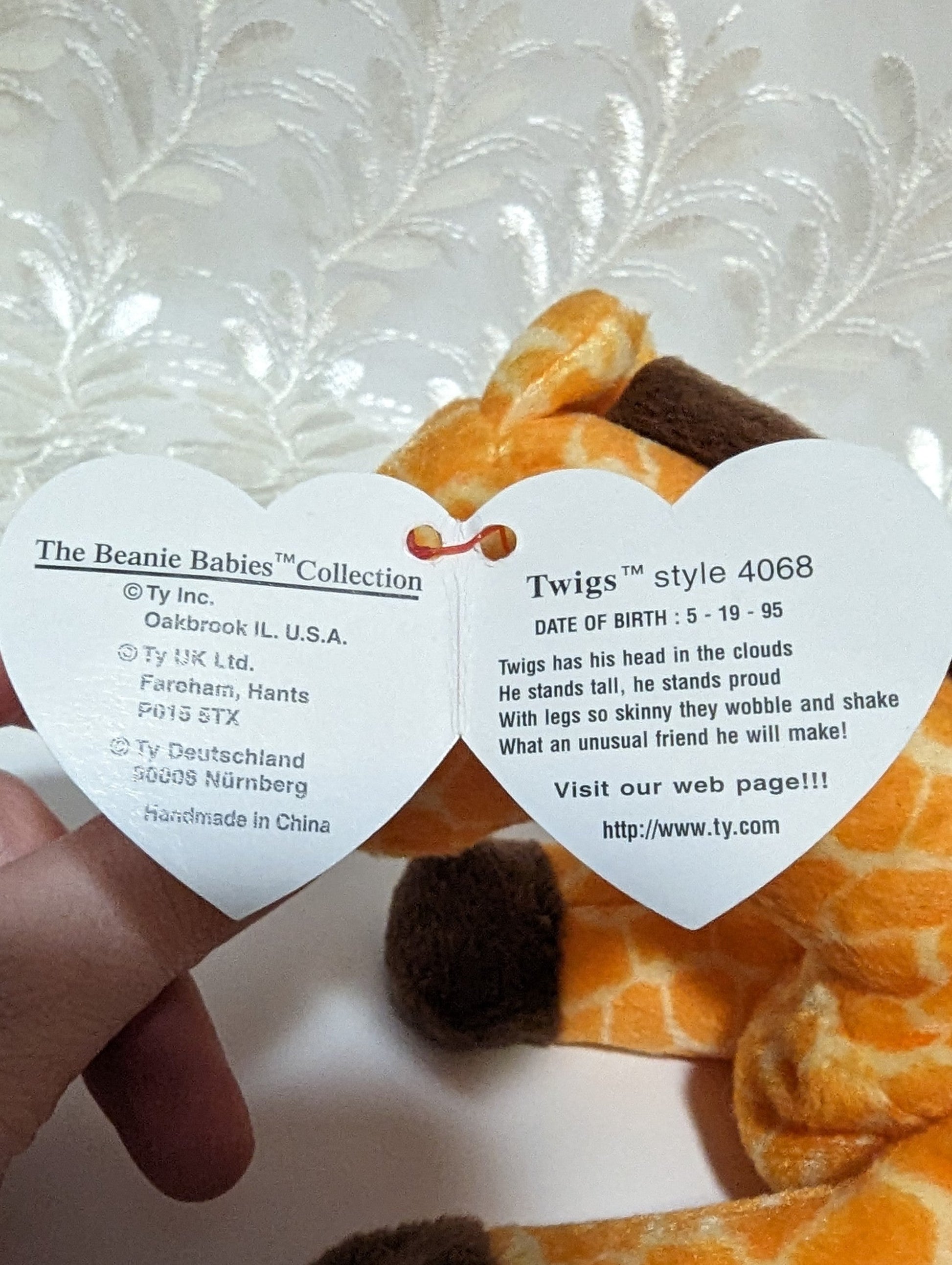 Ty Beanie Baby - Twigs The Giraffe (6in) - Vintage Beanies Canada