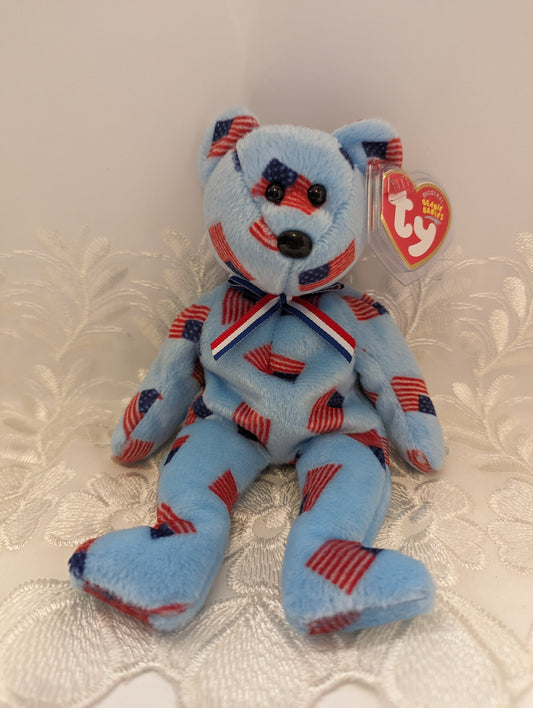 Ty Beanie Baby - Union The Bear With Black Nose (8.5in) - Vintage Beanies Canada