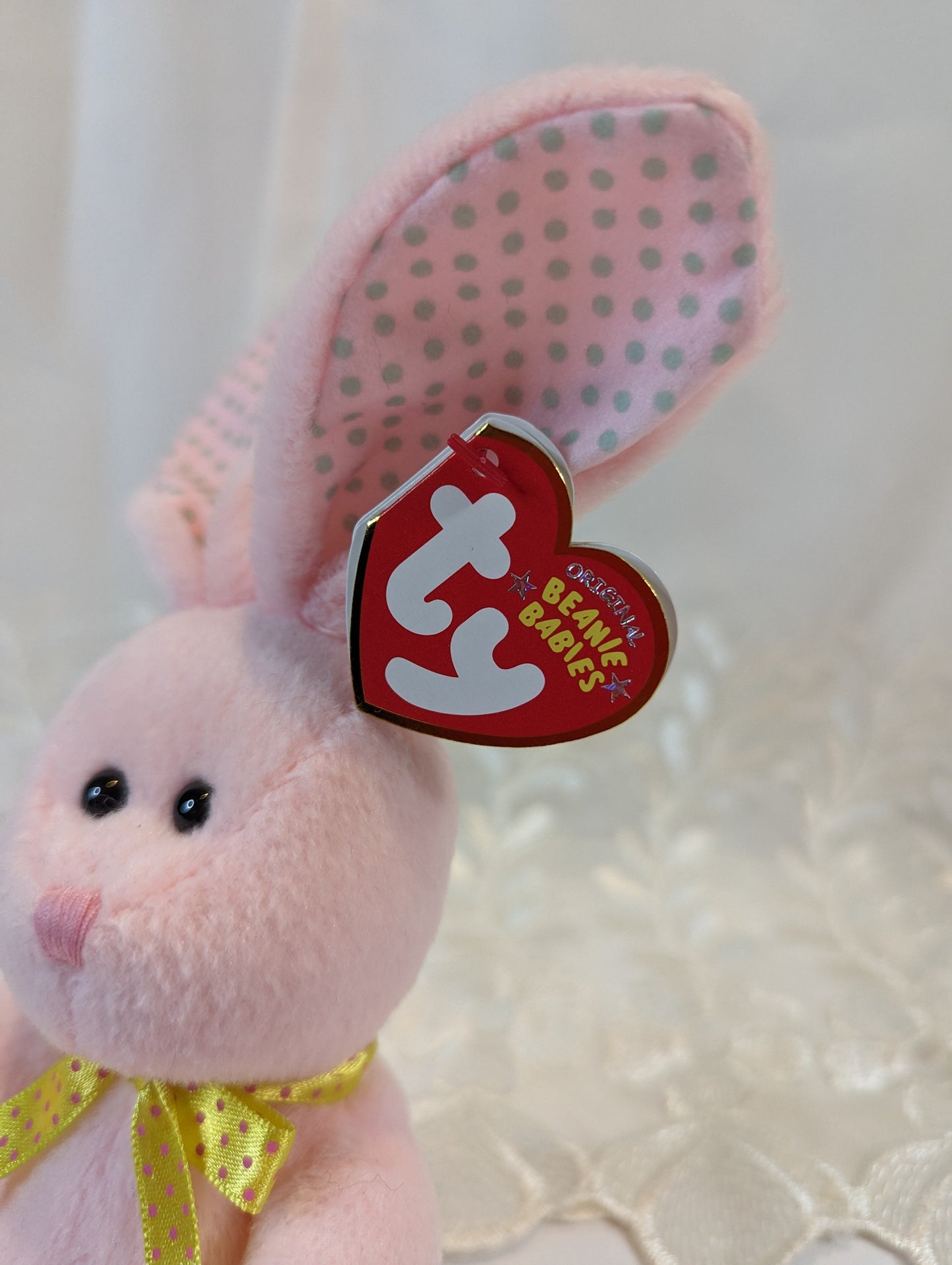 Ty Beanie Baby - Valley The Pink Easter Bunny (6.5in) - Vintage Beanies Canada
