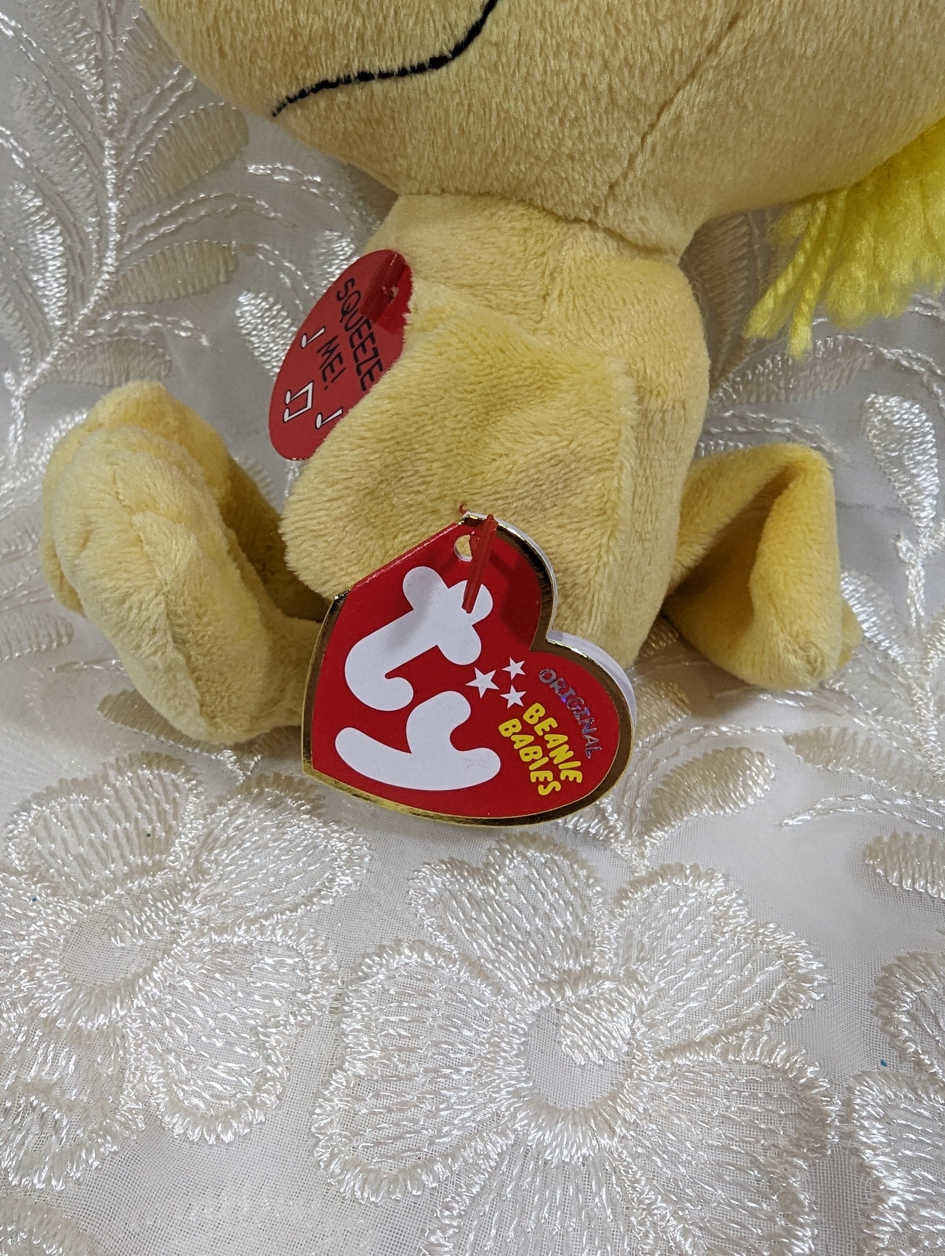 Ty Beanie Baby - Woodstock the Yellow Bird from Peanuts (6 in) No sound - Vintage Beanies Canada