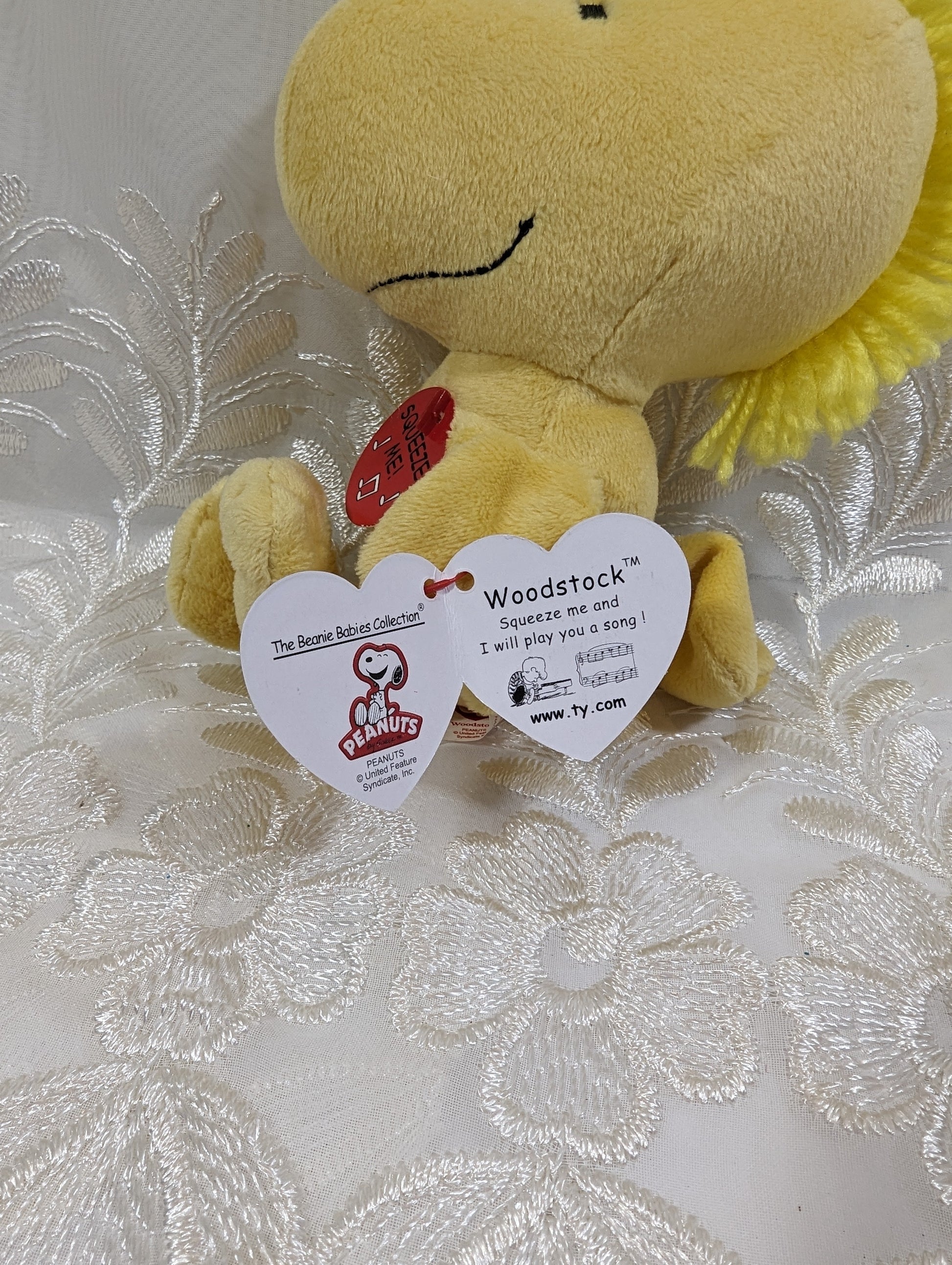 Ty Beanie Baby - Woodstock the Yellow Bird from Peanuts (6 in) No sound - Vintage Beanies Canada