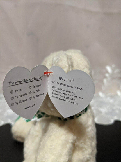 Ty Beanie Baby - Woolins The St Patrick's Day Bear (8.5in) - Vintage Beanies Canada