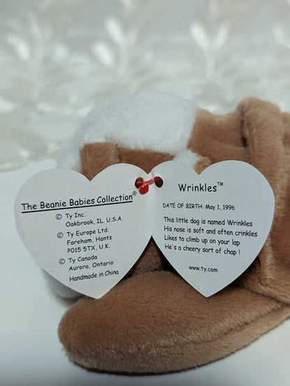 Ty Beanie Baby - Wrinkles The Bulldog (6in) - Vintage Beanies Canada