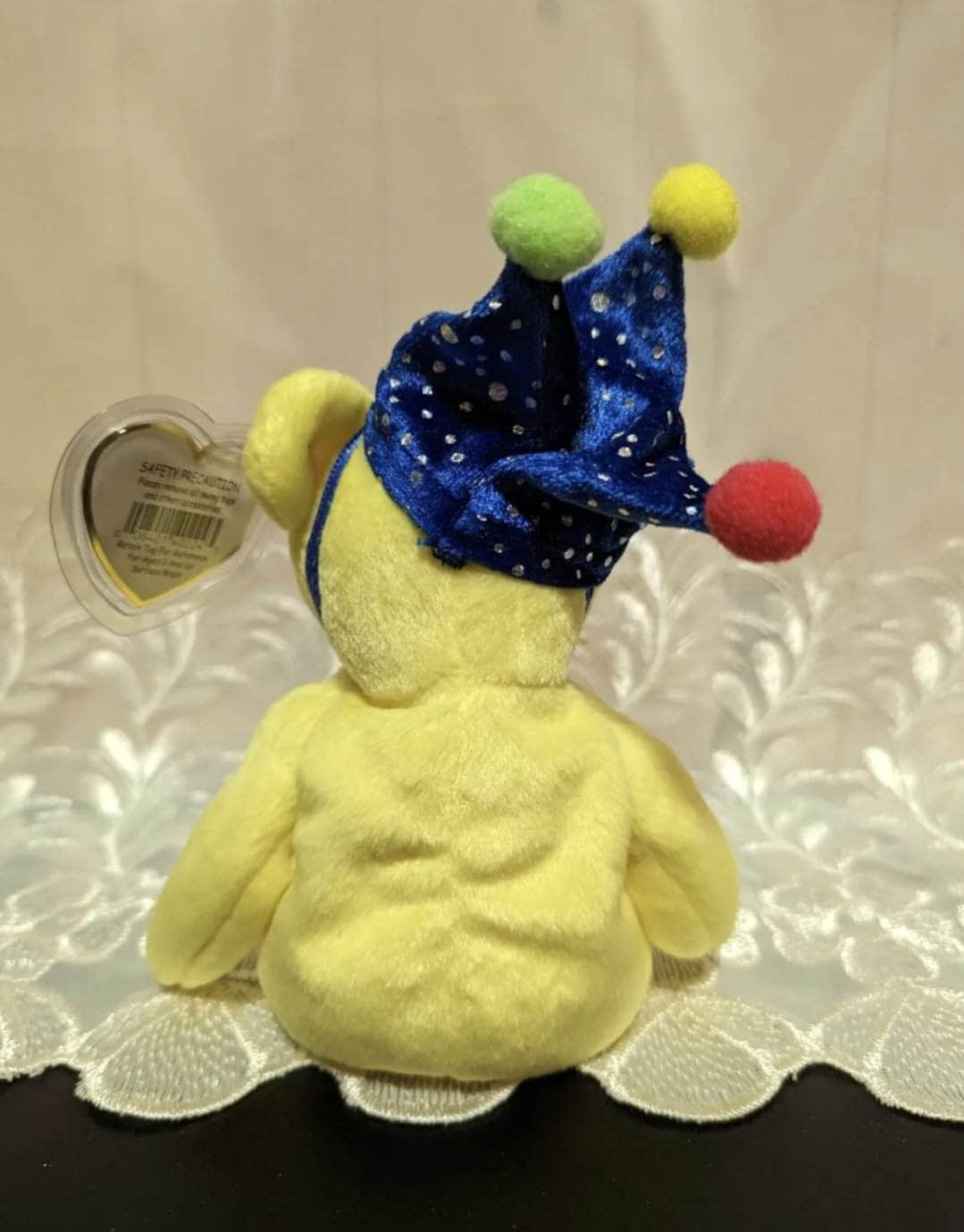 Ty Beanie Baby - Yellow Happy Birthday Bear With Crown (9in) - Vintage Beanies Canada