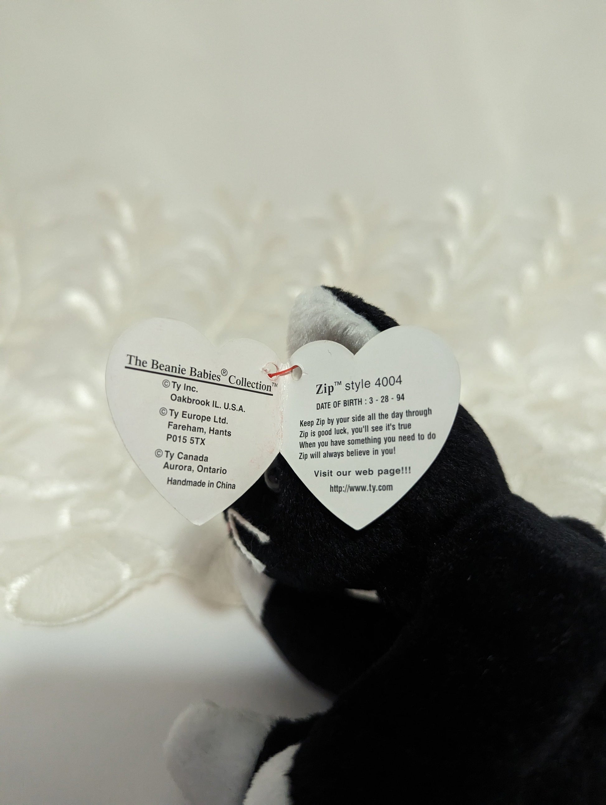 Ty Beanie Baby - Zip The Black Cat (8in) - Vintage Beanies Canada