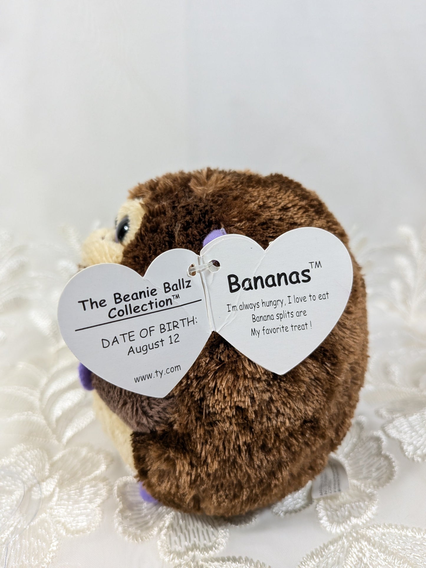 Ty Beanie Ballz - Bananas the monkey (5in) Non - mint Hang Tag - Vintage Beanies Canada