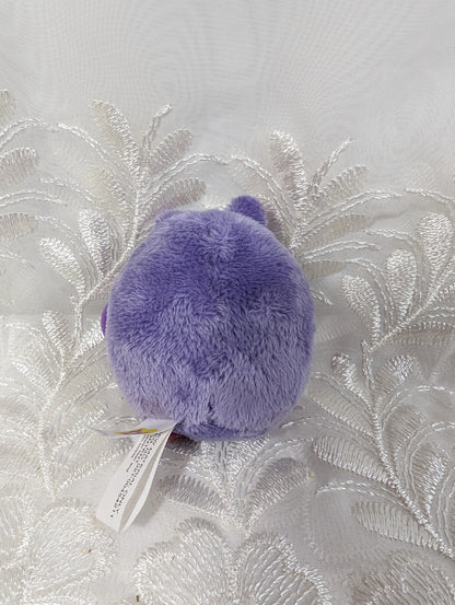 Ty Beanie Ballz Clip - Dewdrop The Hippo (2.5 in) Plastic Clip Keychain, No Tag - Vintage Beanies Canada