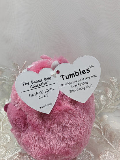 Ty Beanie Ballz - Tumbles The Pink Cat (5in) - Vintage Beanies Canada
