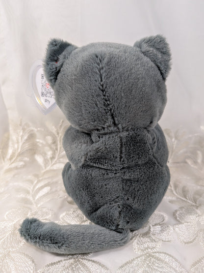 Ty Beanie Bellies - Binx the gray cat (8in) - Vintage Beanies Canada