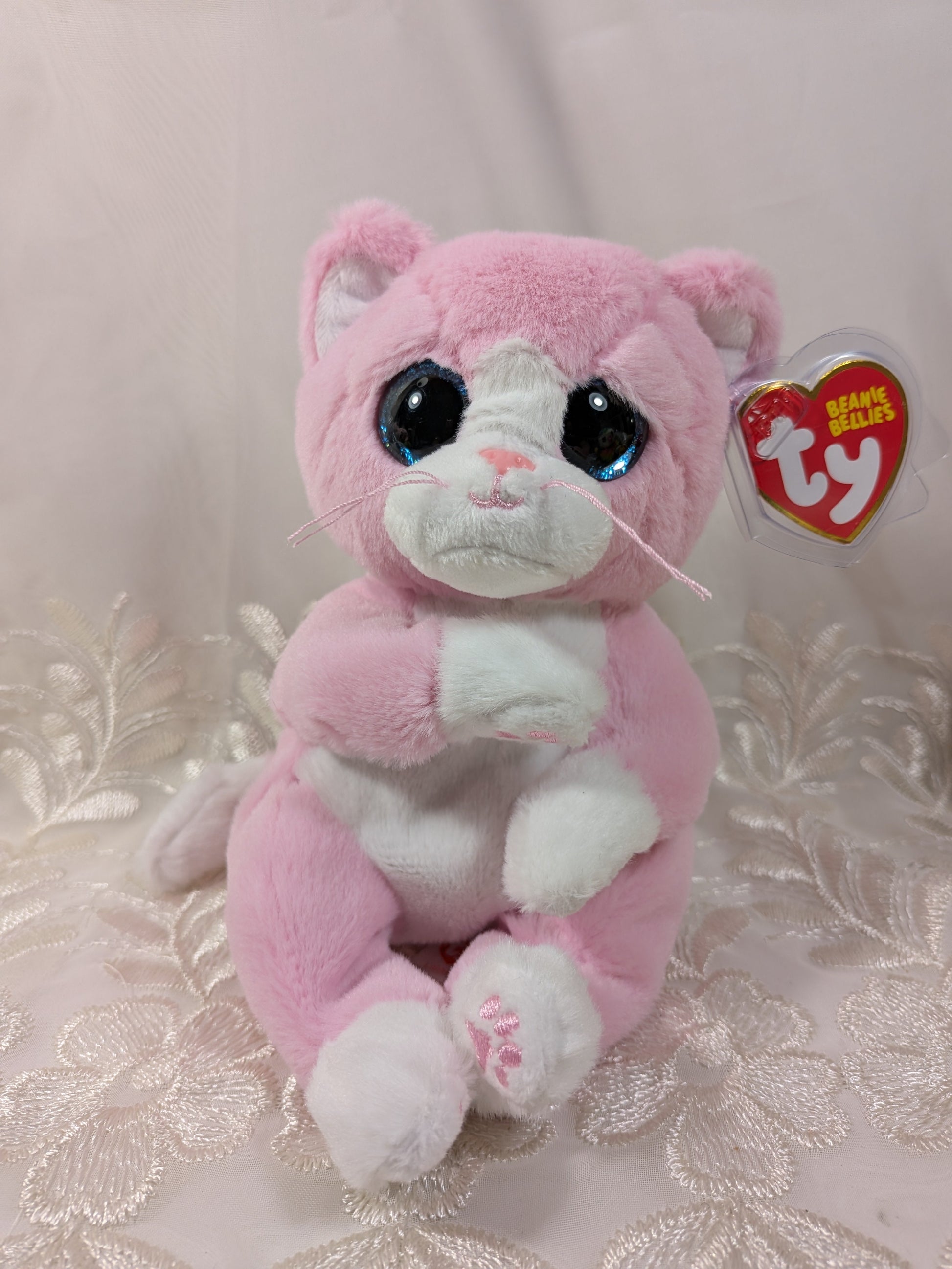 Ty Beanie Bellies - Lillibelle The Pink Cat (6 in) - Vintage Beanies Canada