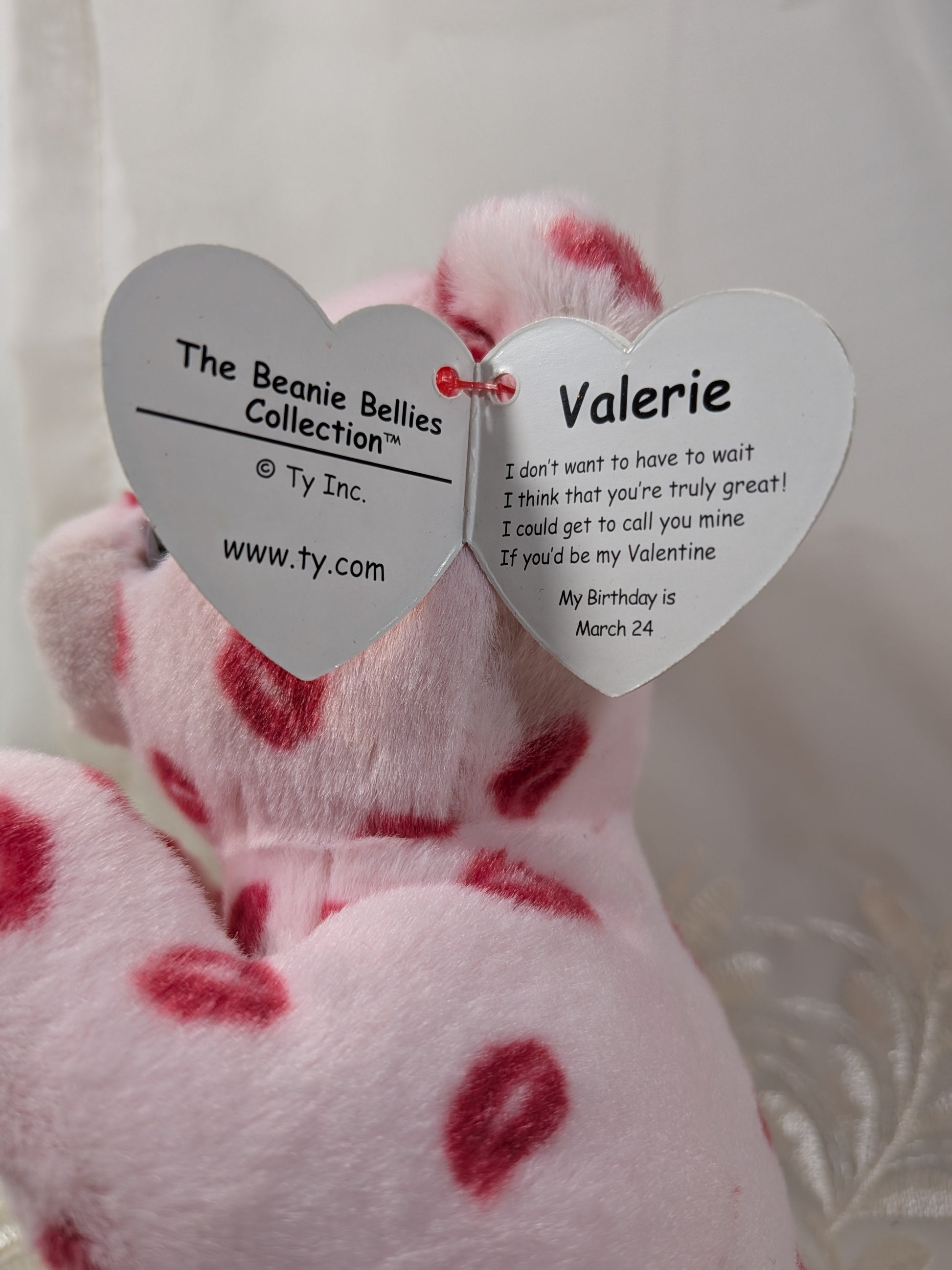 Ty Beanie Bellies - Valerie the Valentine's Day Bear (8In) - Vintage Beanies Canada