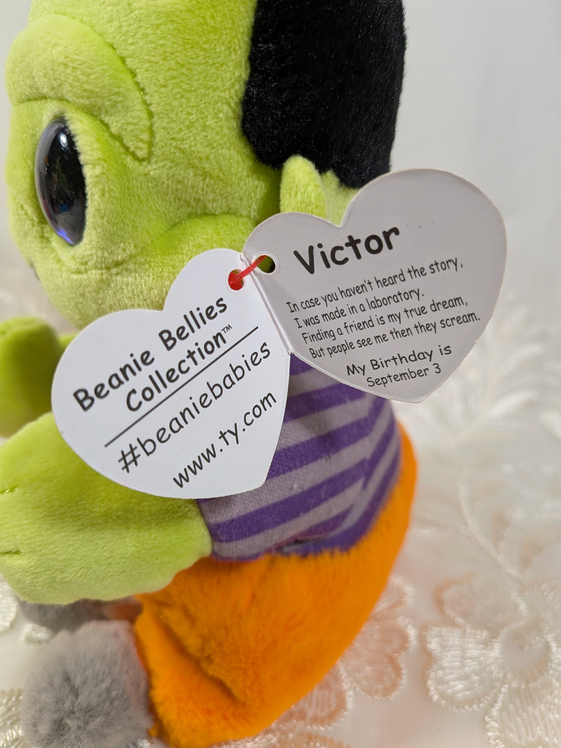 Ty Beanie Bellies - Victor the Frankenstein (7 in) - Vintage Beanies Canada