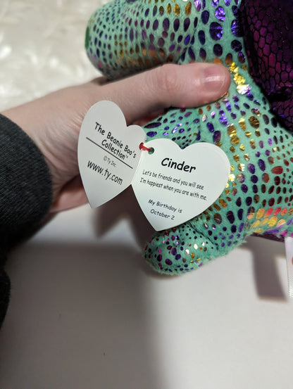 Ty Beanie Boo - Cinder The Dragon (6in) - Vintage Beanies Canada