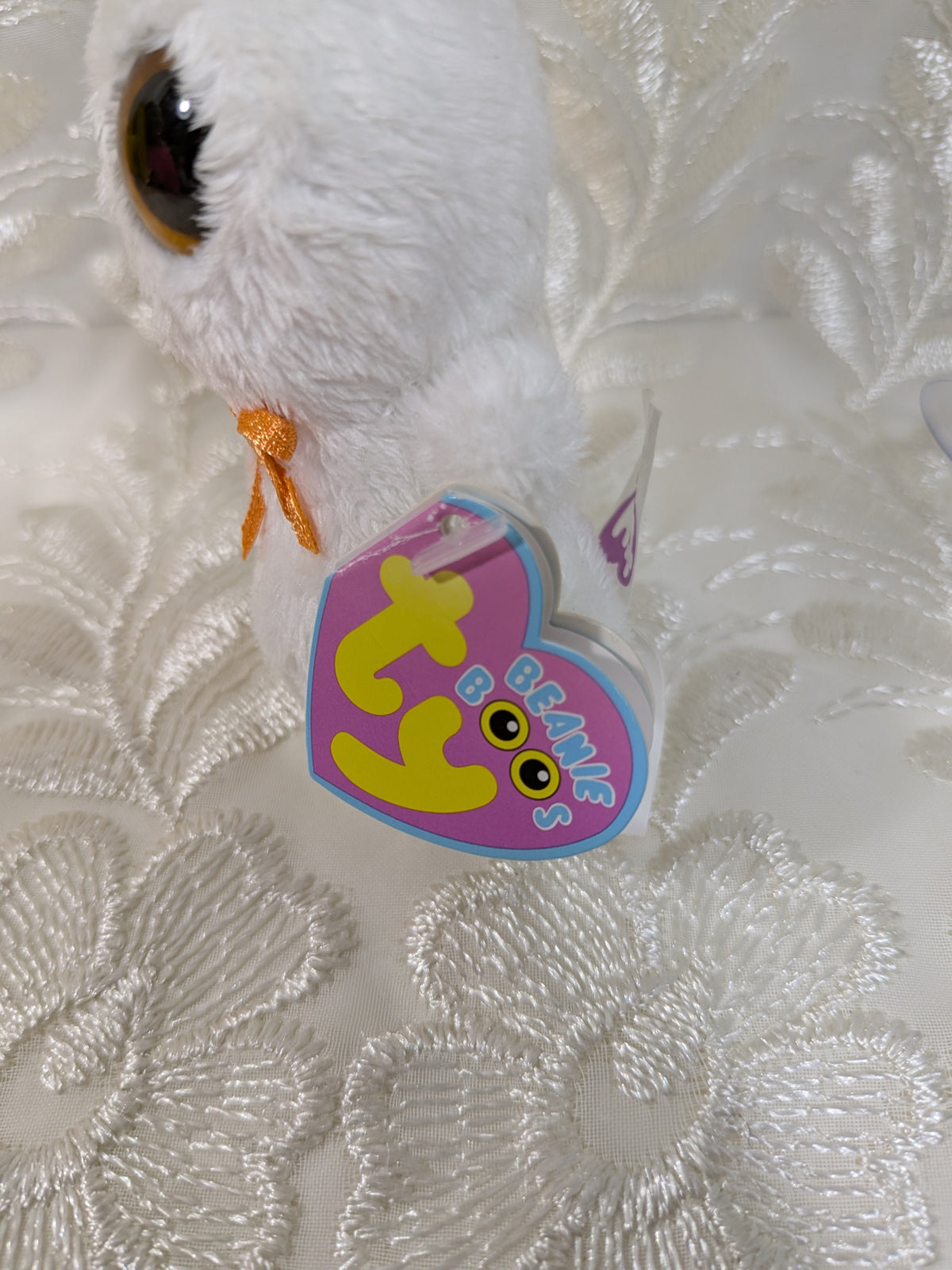 Ty Beanie Boo Clip - Ghosty The Ghost (3.5in) *Rare* First Gen, Purple tag - Vintage Beanies Canada