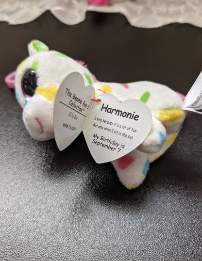 Ty Beanie Boo + Clip - Harmonie The Unicorn Lot (Sold As Set) - Vintage Beanies Canada