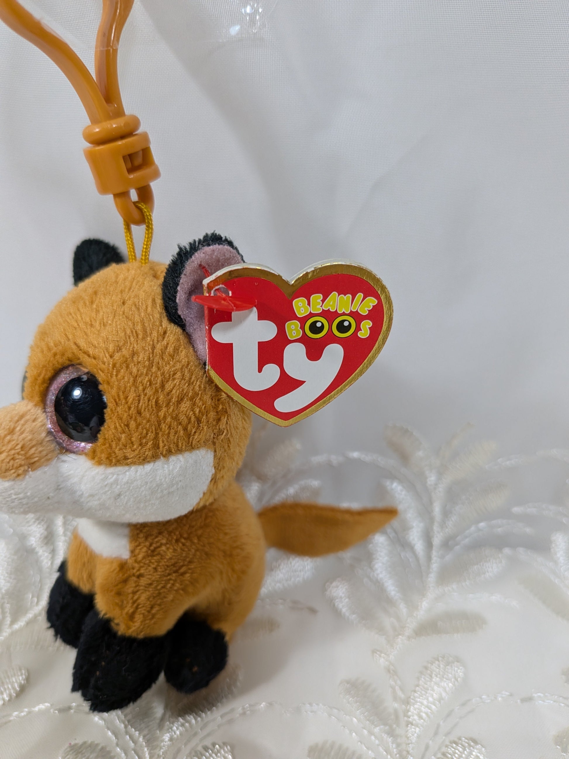 Ty Beanie Boo clip - Slick The Fox (3in) - Vintage Beanies Canada