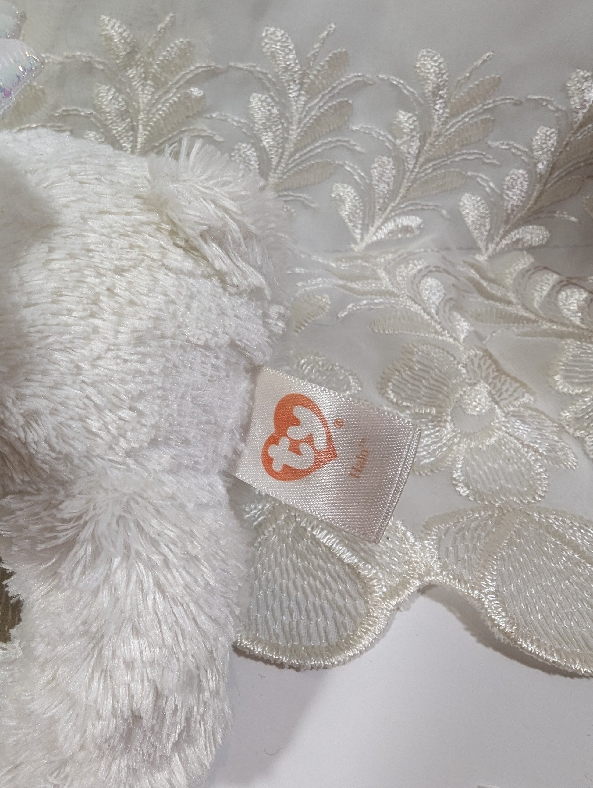 Ty Beanie Boo - Halo the Angel Bear (6in) *Rare* No tag, scuffed eyes - Vintage Beanies Canada