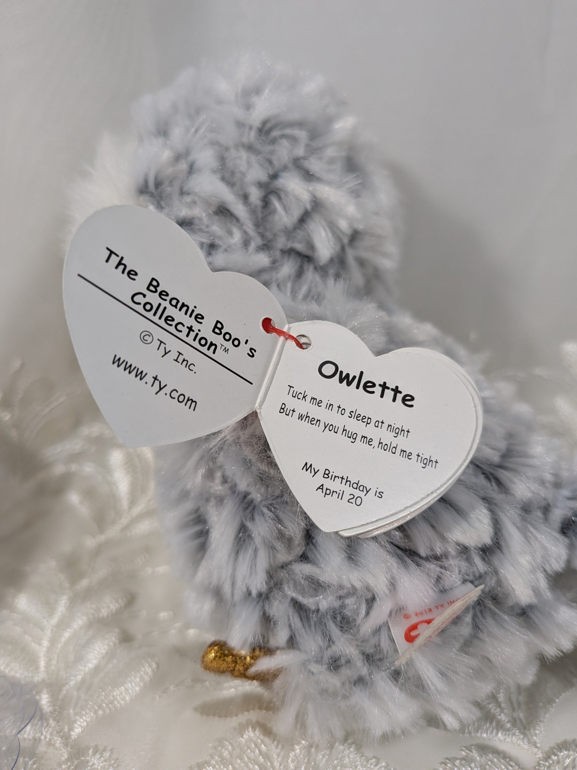 Ty Beanie Boo - Owlette The Gray Owl (6in) - Vintage Beanies Canada