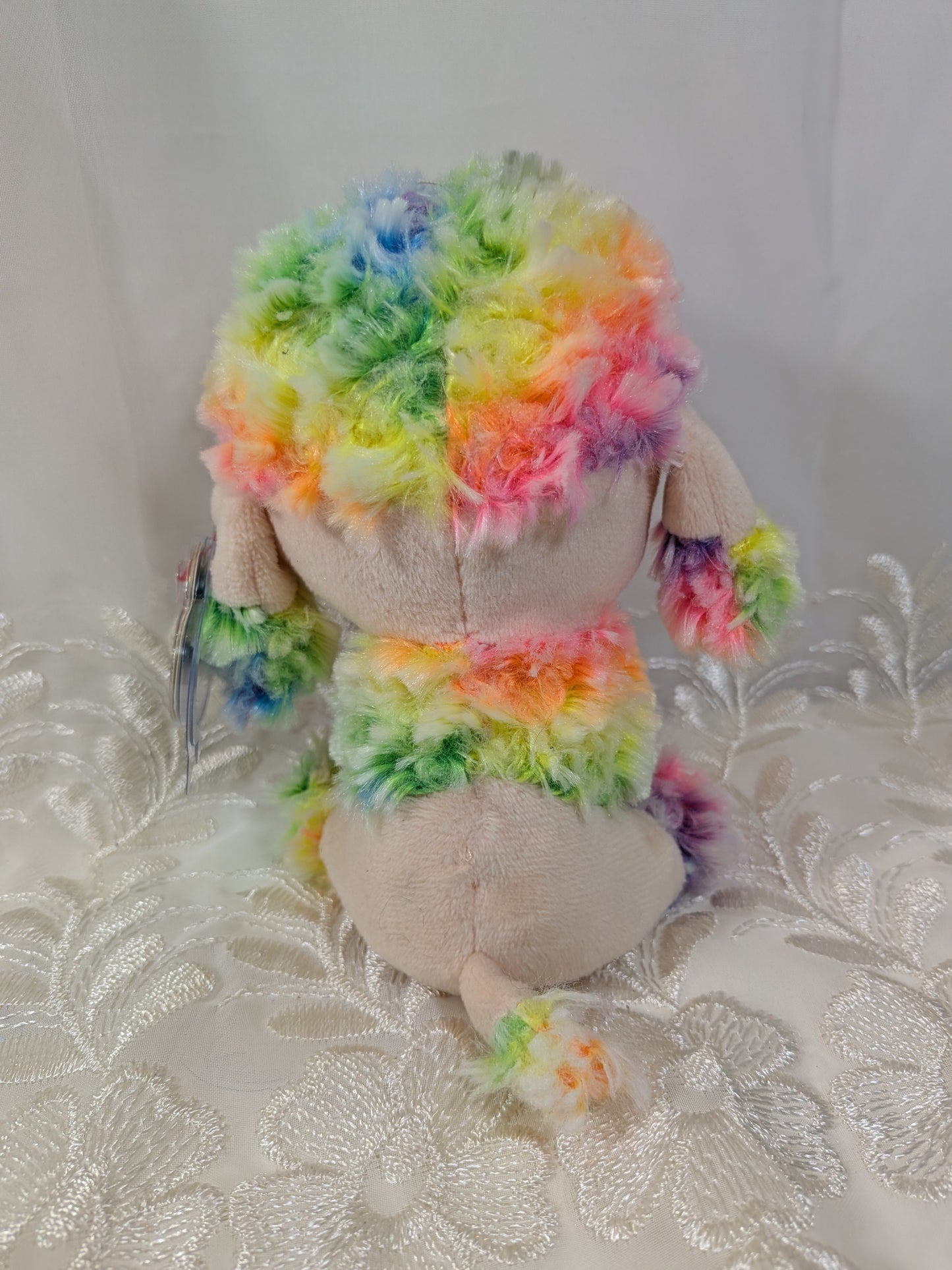 TY Beanie Boo - Rainbow The Poodle Dog (6 in) Non - mint Tag - Vintage Beanies Canada