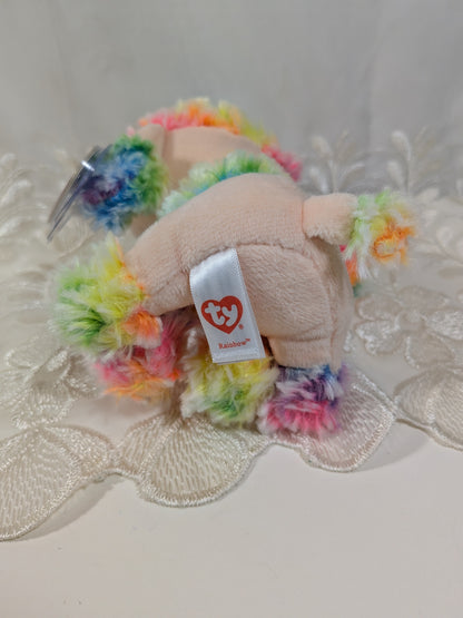 TY Beanie Boo - Rainbow The Poodle Dog (6 in) Non - mint Tag - Vintage Beanies Canada