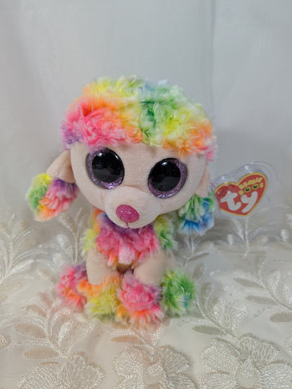 TY Beanie Boo - Rainbow The Poodle Dog (6 in) Non - mint Tag - Vintage Beanies Canada