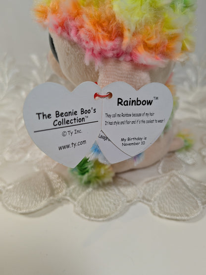 TY Beanie Boo - Rainbow The Poodle Dog (6 in) Non - mint Tag - Vintage Beanies Canada