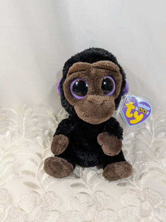 Ty Beanie Boo - Romeo the gorilla (6in) *Rare* First Gen, Purple Tag - Vintage Beanies Canada