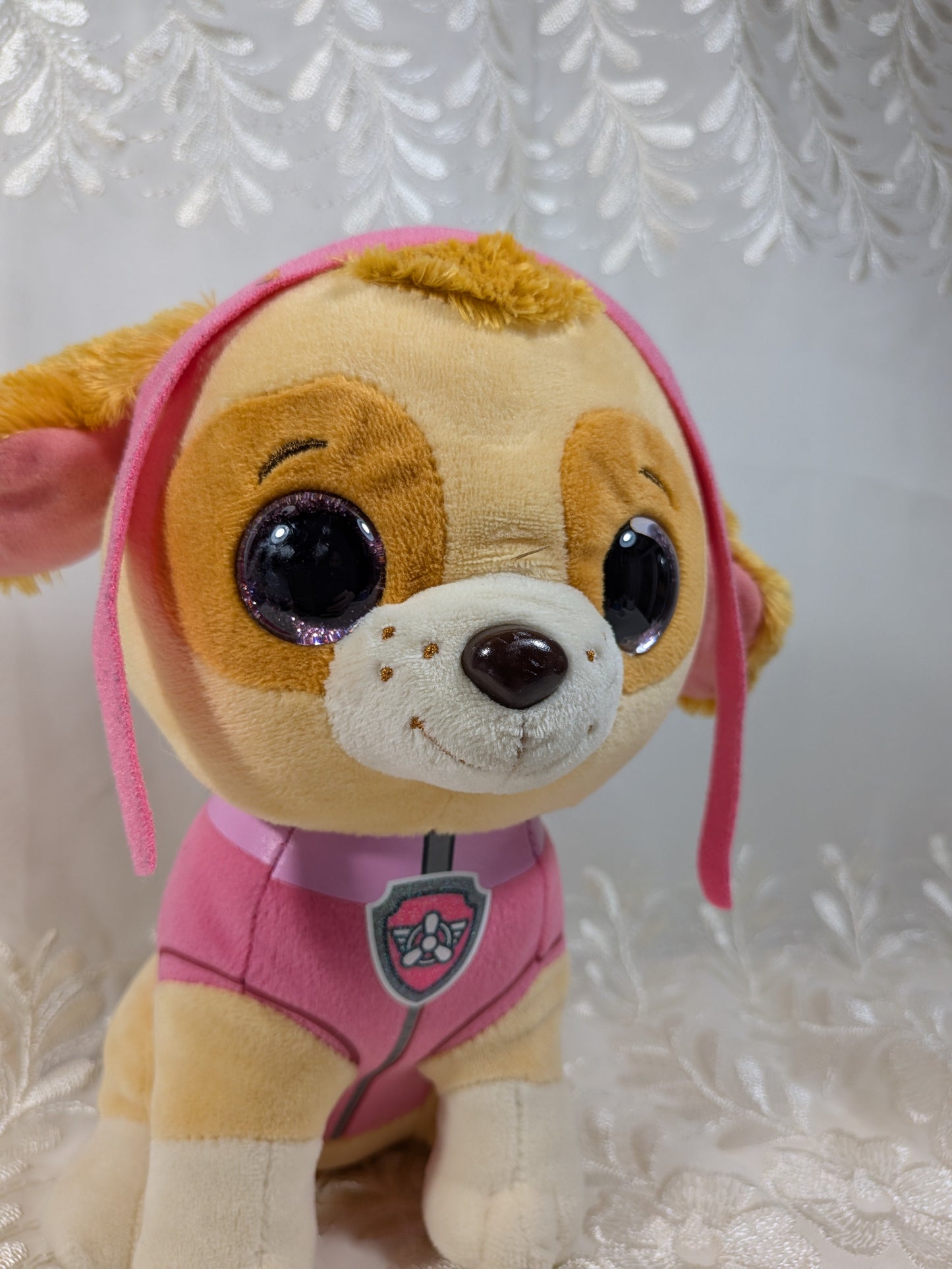 Ty Beanie Boo - Skye From Paw Patrol Dog With Pink Hat (9in) No Hang Tag, scuffed eyes - Vintage Beanies Canada
