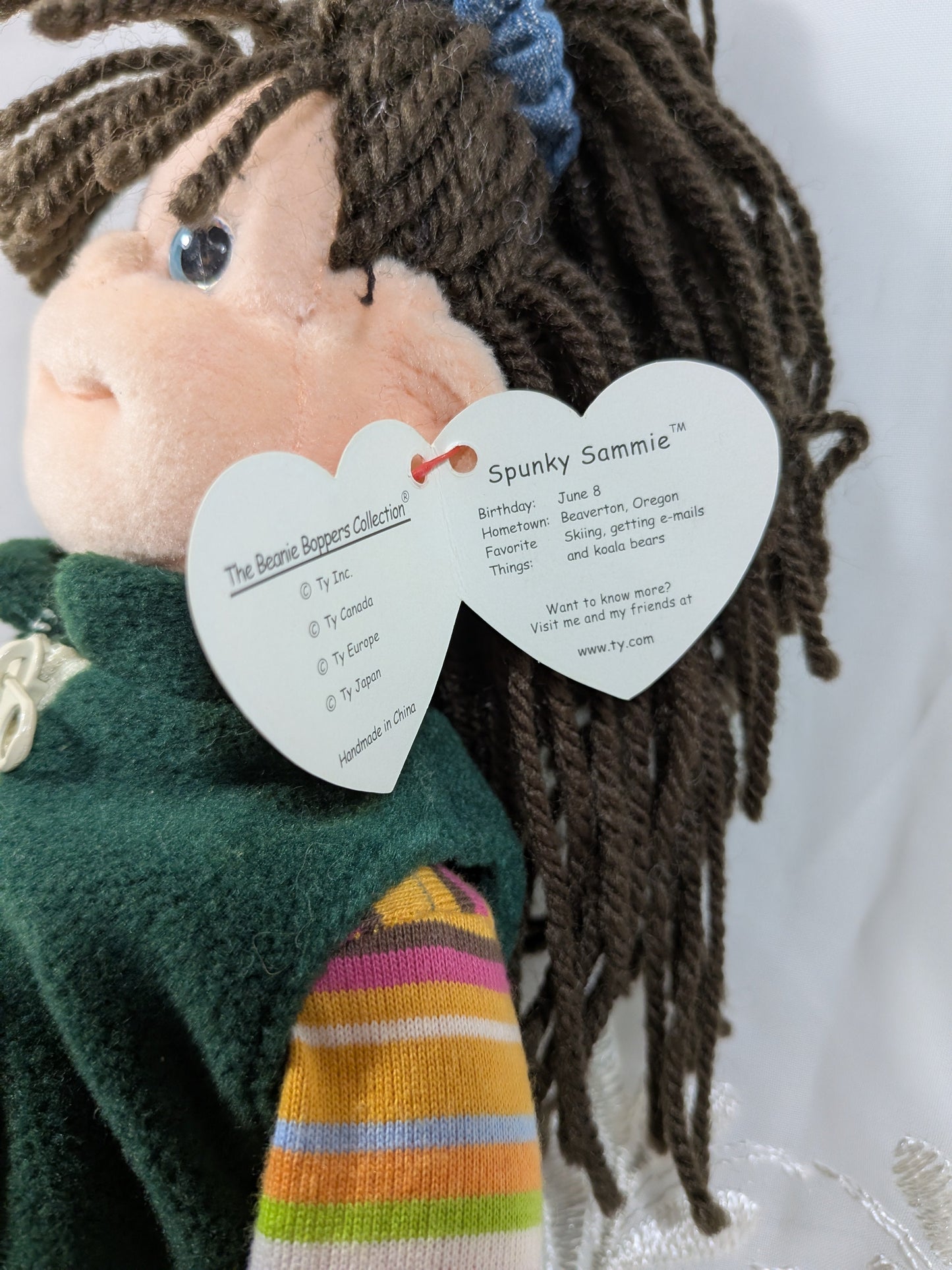 Ty Beanie Boppers - Spunky Sammie The Girl Doll (12in) - Vintage Beanies Canada