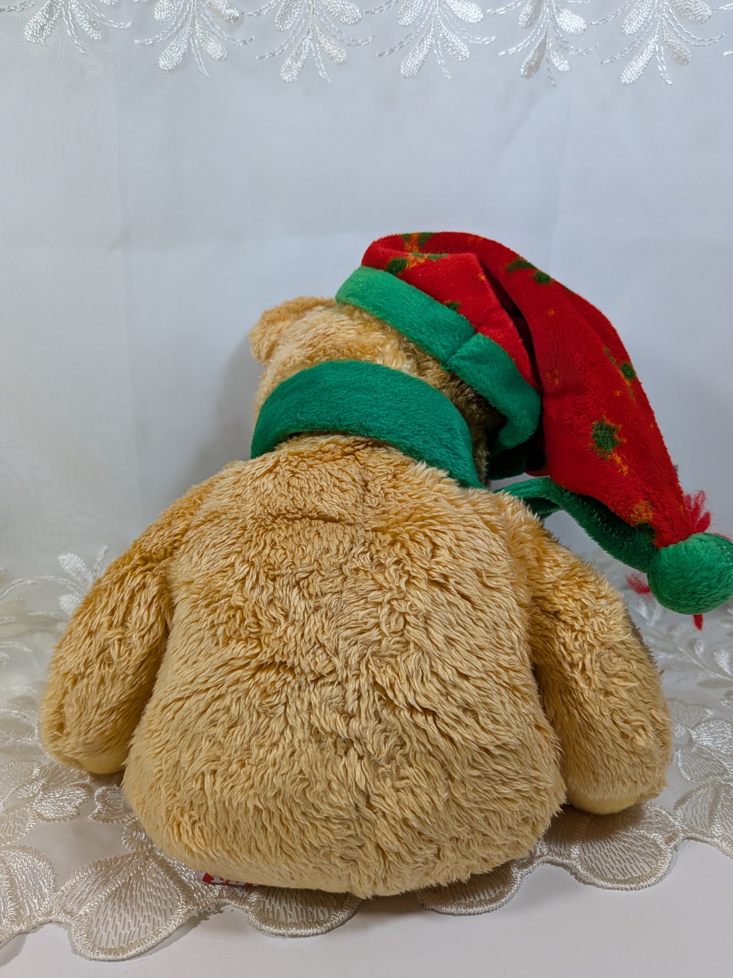 Ty Beanie Buddy - 2003 Holiday Teddy Bear (14in) No tag - Vintage Beanies Canada