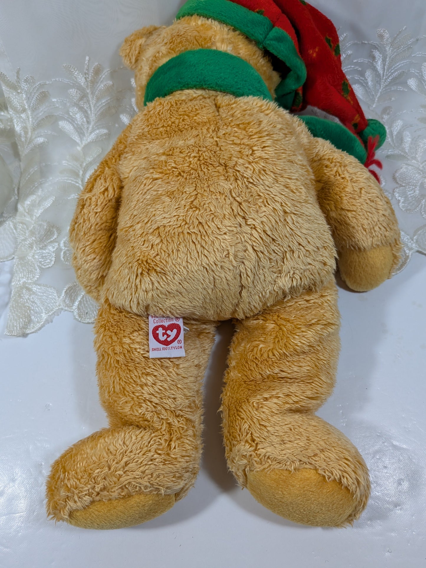 Ty Beanie Buddy - 2003 Holiday Teddy Bear (14in) No tag - Vintage Beanies Canada