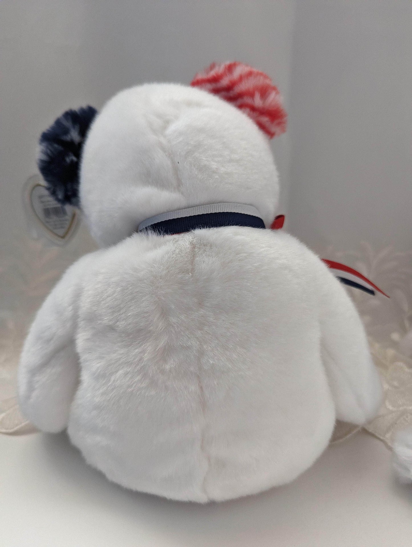 Ty Beanie Buddy - America The White Bear (14in) - Vintage Beanies Canada